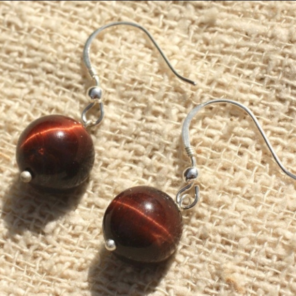925 Silver Earrings - Bull's Eye 10mm
